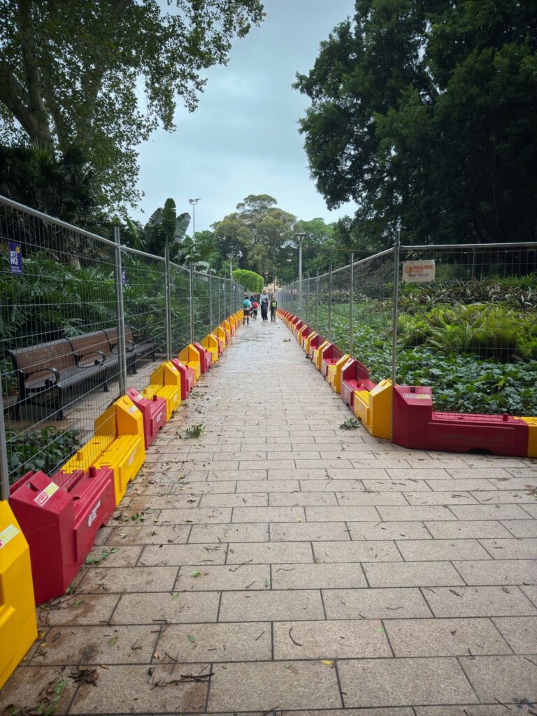 secure fencing in a park